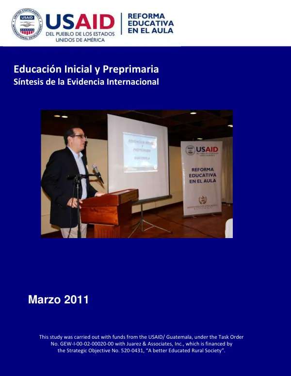 Educacion indicial y preprimaria : sintesis de la evidencia internacional