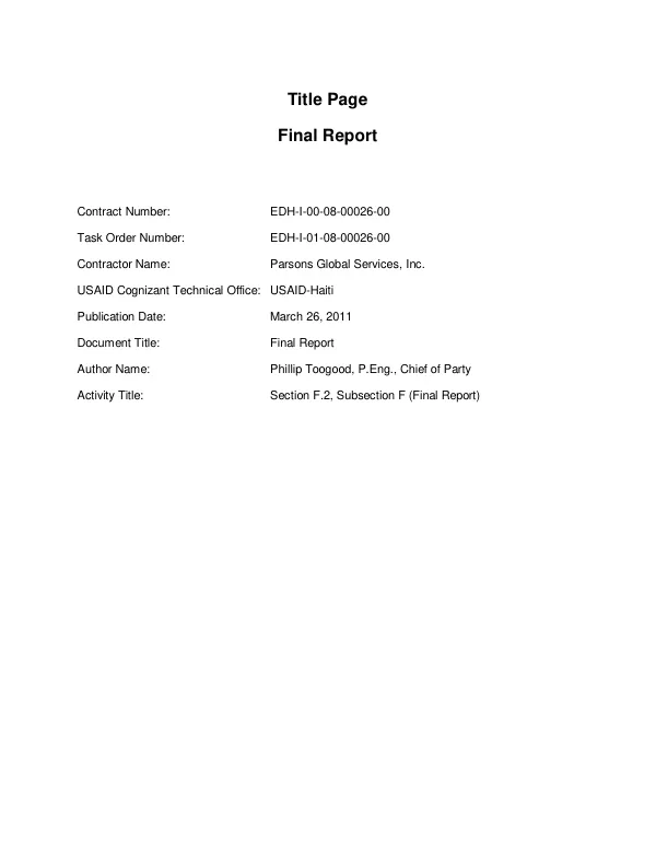 Project management coordination cell support project : final report