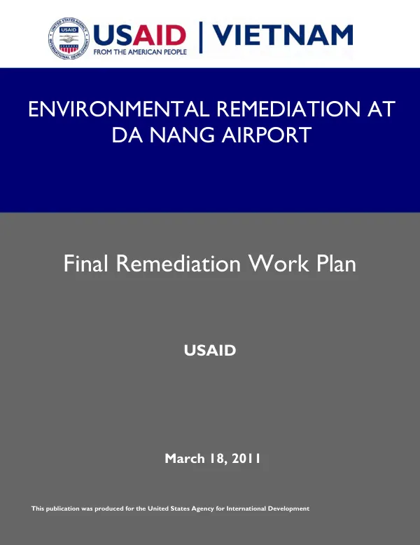 Environmental remediation at Da Nang airport : final remediation work plan