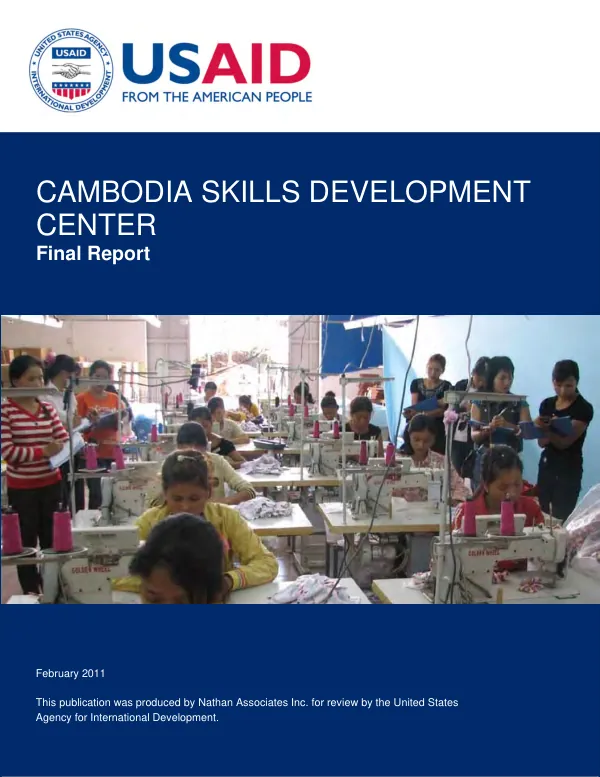Cambodia Skills Development Center : final report
