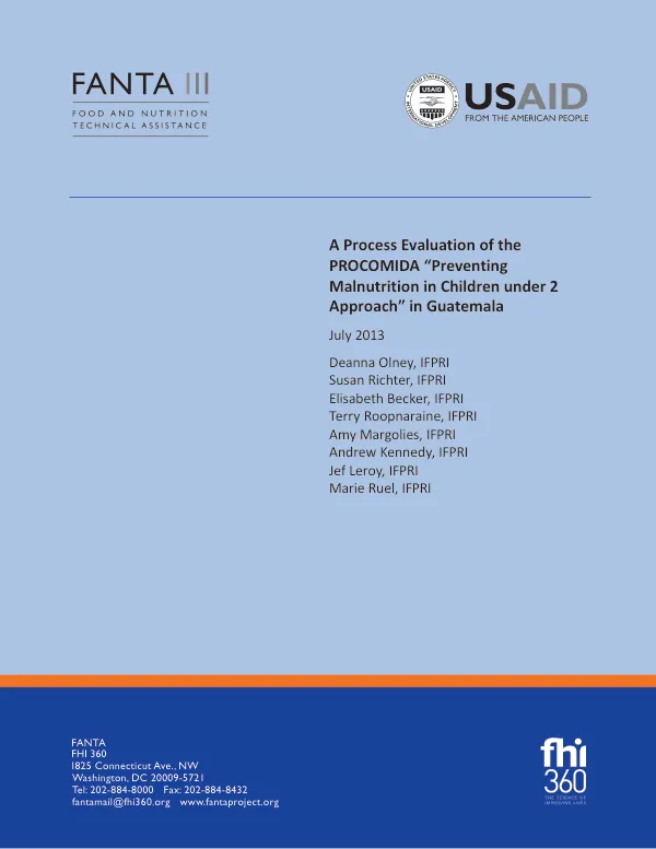 A process evaluation of the PROCOMIDA "preventing malnutrition in children under 2 approach" in Guatemala