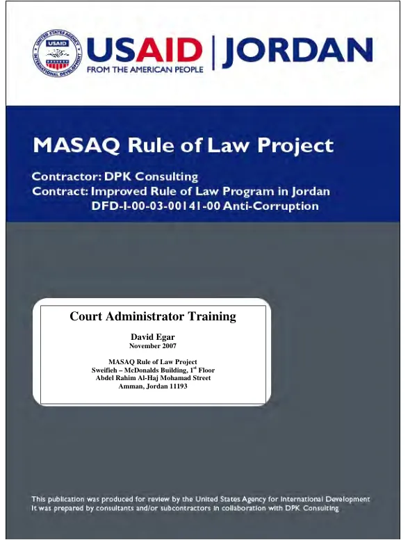 Court administrator training