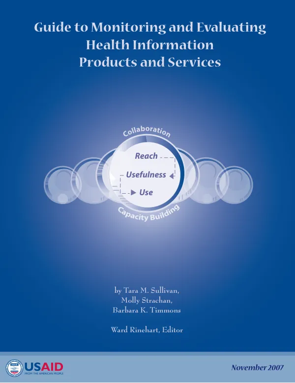 Guide to monitoring and evaluating health information products and services