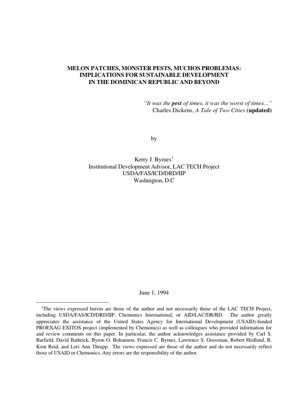 USAID Office of Food for Peace multi-year assistance programs/development activity programs : annual results report guidance fiscal year 2007