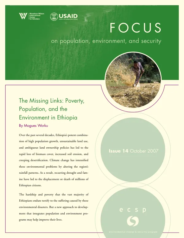 The missing links : poverty, population, and the environment in Ethiopia