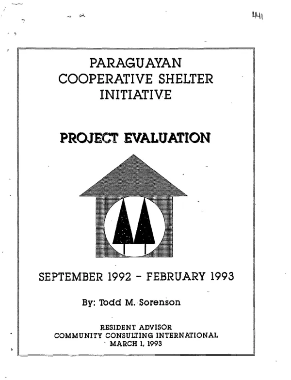 Paraguayan cooperative shelter initiative : project evaluation : September 1992-February 1993