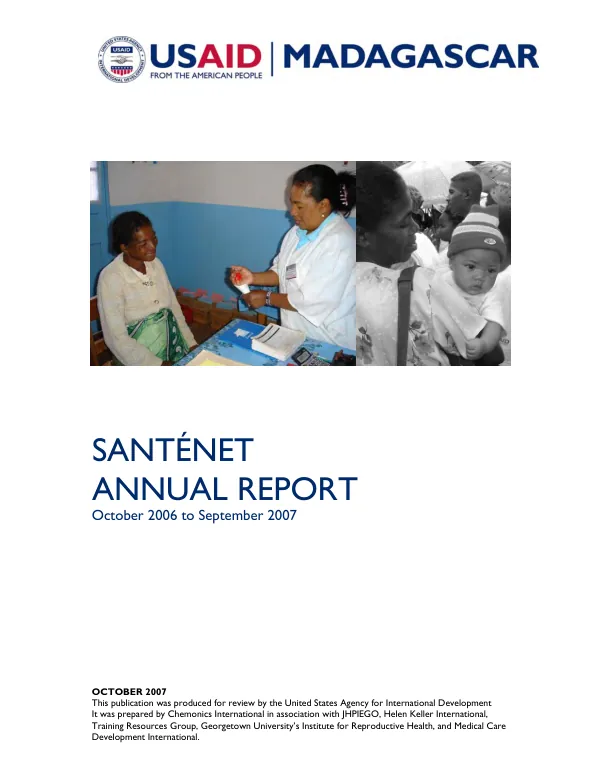 Santenet annual report, October 2006 to September 2007