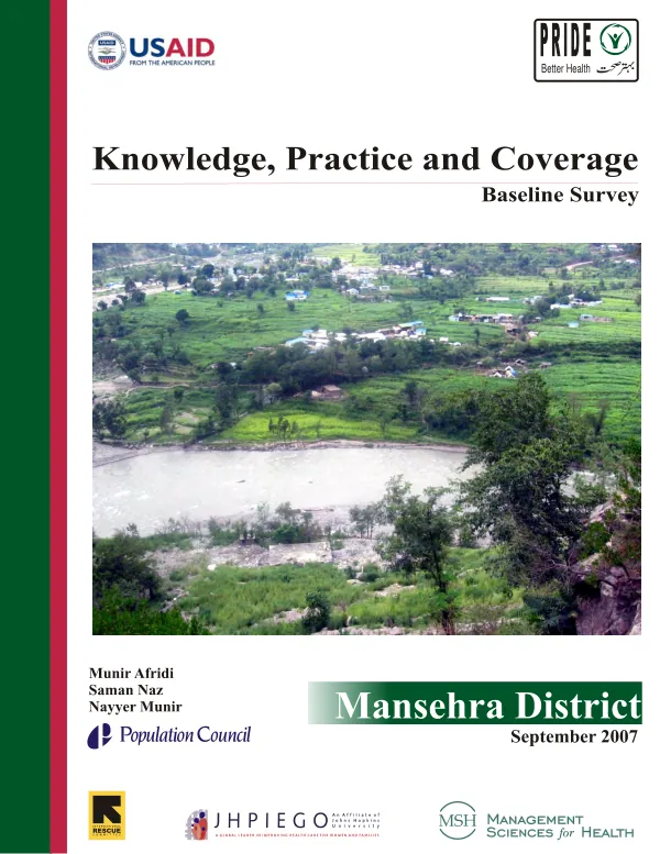 Knowledge, practice and coverage (KPC) survey : baseline report : Mansehra District