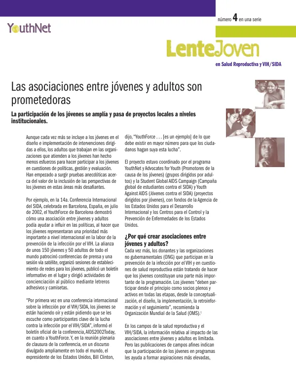 Las asociaciones entre jovenes y adultos son prometedoras