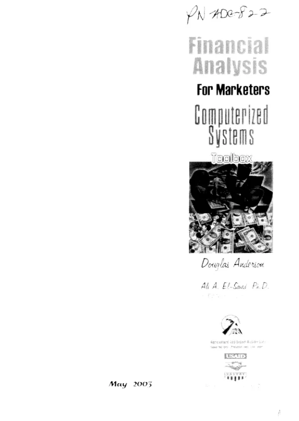 Financial analysis for marketers : computerized systems toolbox
