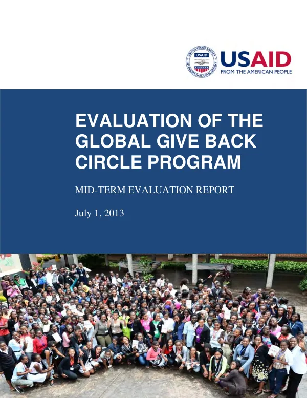 Global give back circle program mid-term performance evaluation report
