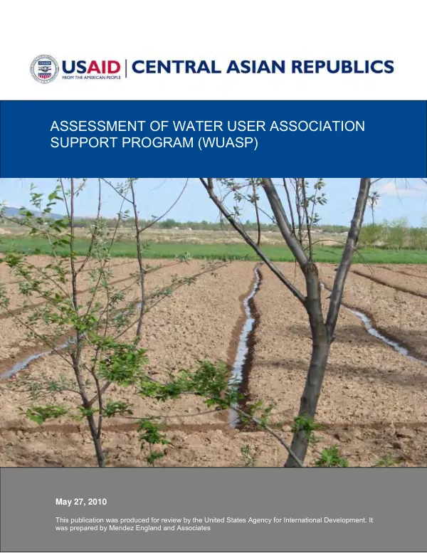 Assessment of water user association support program (WUASP) : report