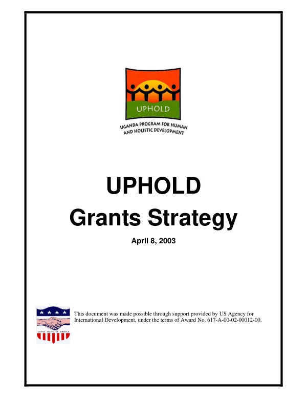 UPHOLD grants strategy