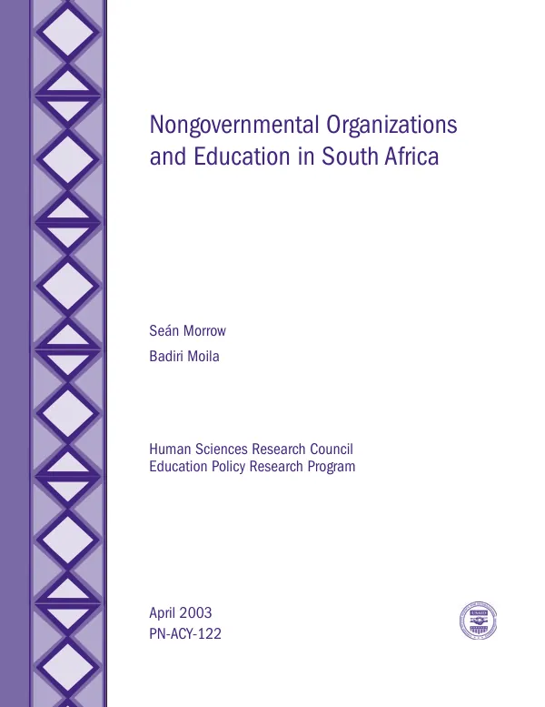 Nongovernmental organizations and education in South Africa