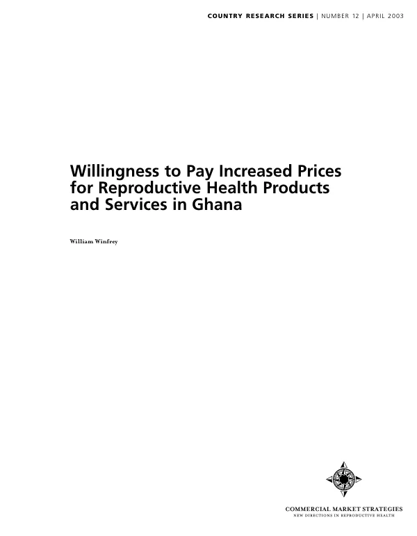 Willingness to pay increased prices for reproductive health products and services in Ghana
