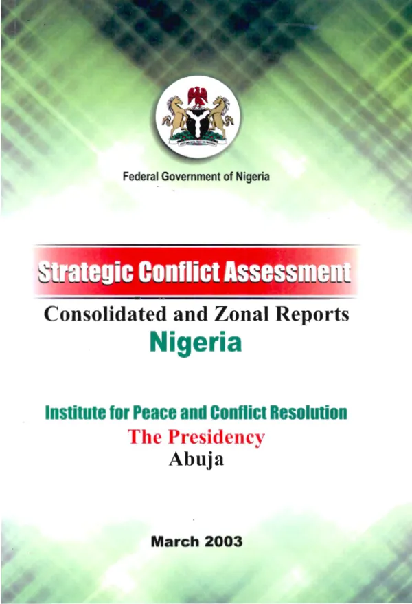 Strategic conflict assessment Nigeria : consolidated and zonal reports