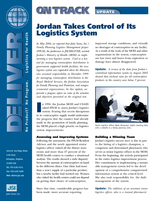 Jordan takes control of its logistics system