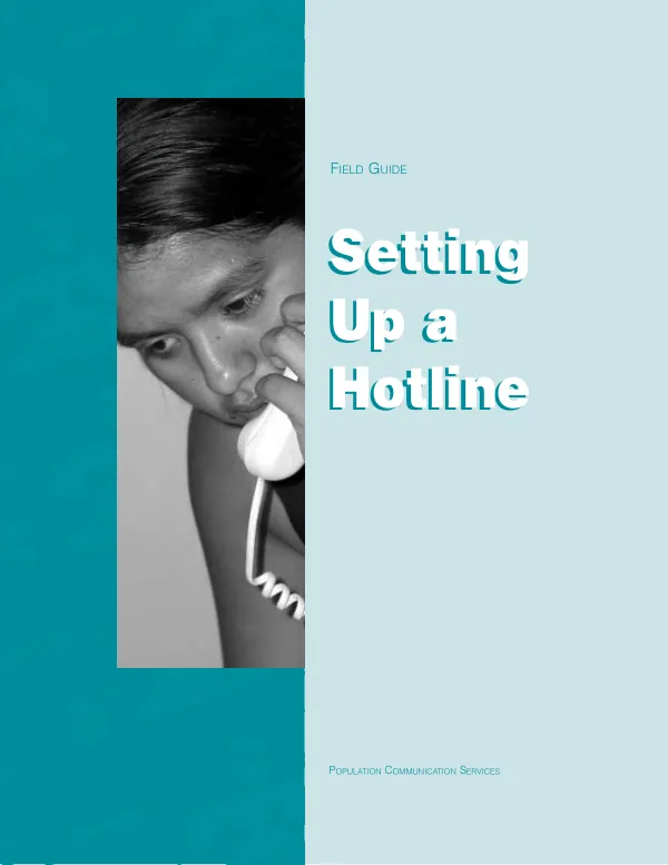 Field guide : setting up a hotline
