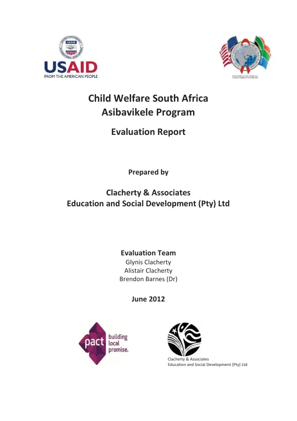 Child Welfare South Africa Asibavikele program : evaluation report
