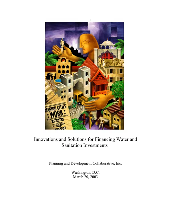 Innovations and solutions for financing water and sanitation investments