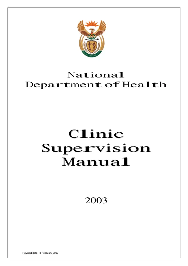 Clinic supervision manual