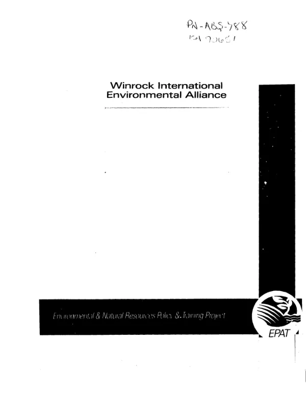 Environmental issues relevant to the preparation of USAID/Mozambique"s country program strategic plan