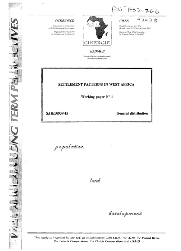 Settlement patterns in West Africa