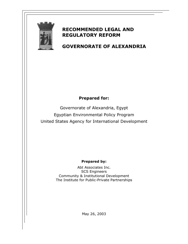 Scoping session report -- programmatic environmental assessments : institutional development project (USAID project number 294-0159.53) Save the Children Federation and Cooperative and Municipal Development project (USAID project number 294-0004) American Near East Refugee Aid -- Jerusalem and West Bank/Gaza Strip