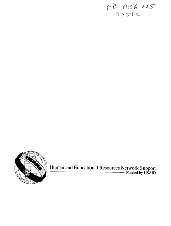 Interim evaluation of the training for development project of USAID/Morocco : a HERNS project report
