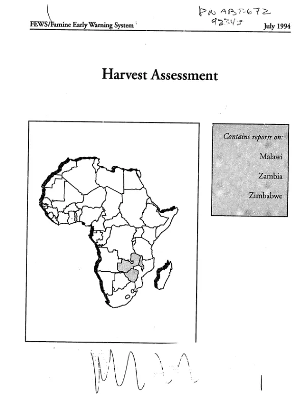 Harvest assessment : Malawi, Zambia, and Zimbabwe