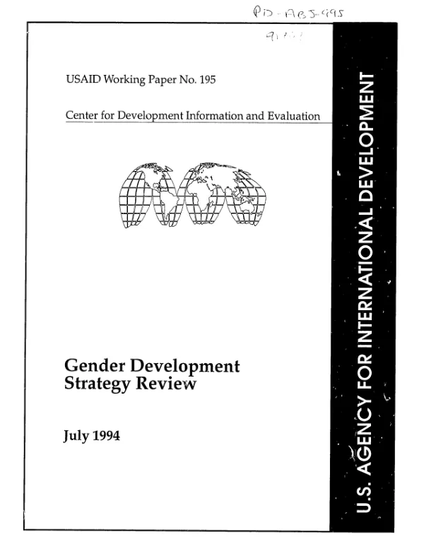 Gender development strategy review