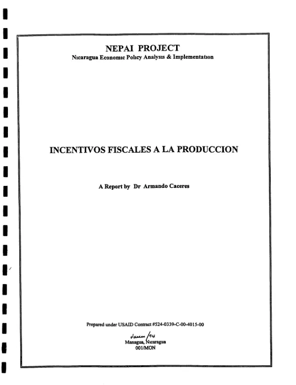 Incentivos fiscales a la produccion