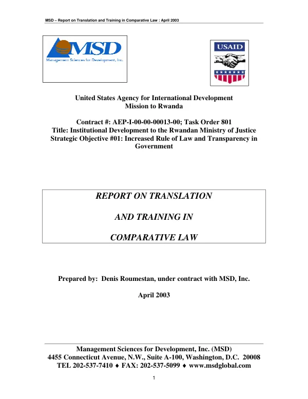 Mali : toward better support for the head of State -- strengthening the services of the Presidency