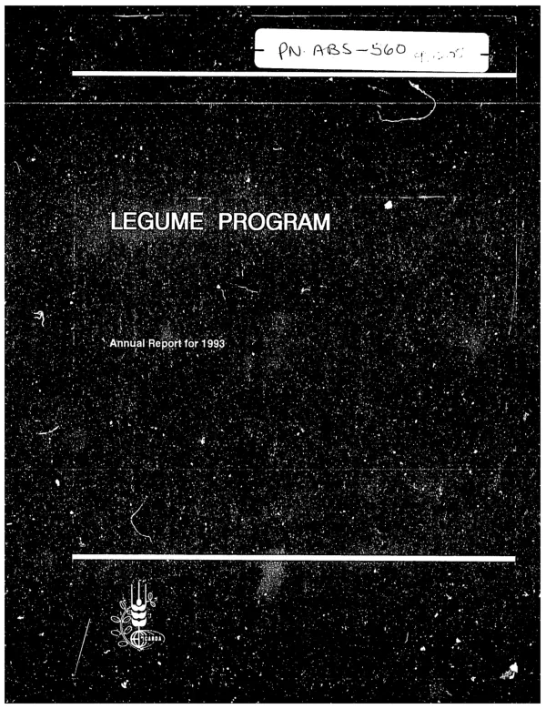 Legume program : annual report for 1993