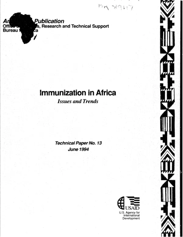 Immunization in Africa : issues and trends