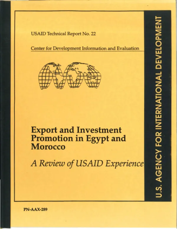 Export and investment promotion in Egypt and Morocco : a review of USAID experience