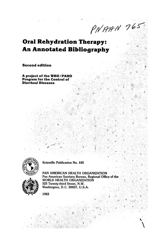 Oral rehydration therapy : an annotated bibliography
