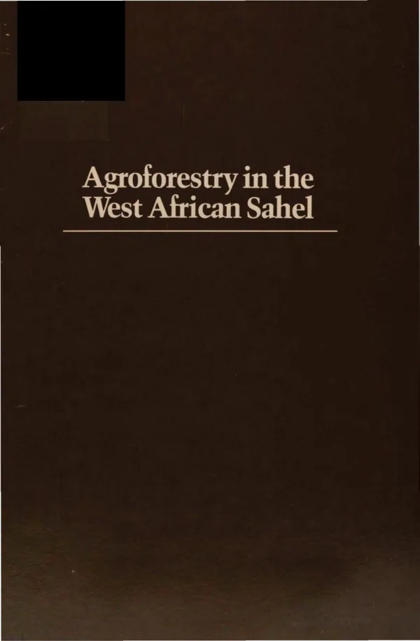 Agroforestry in the West African Sahel