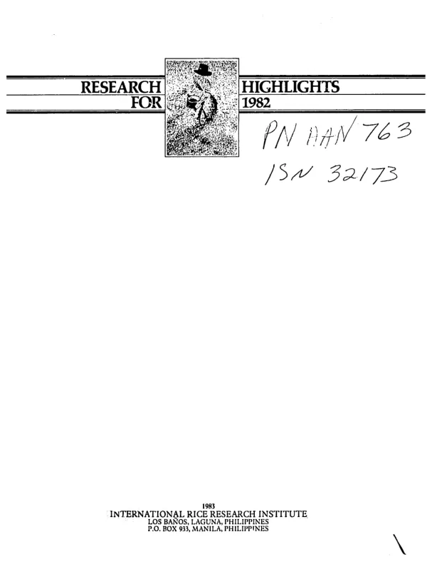 Research highlights for 1982