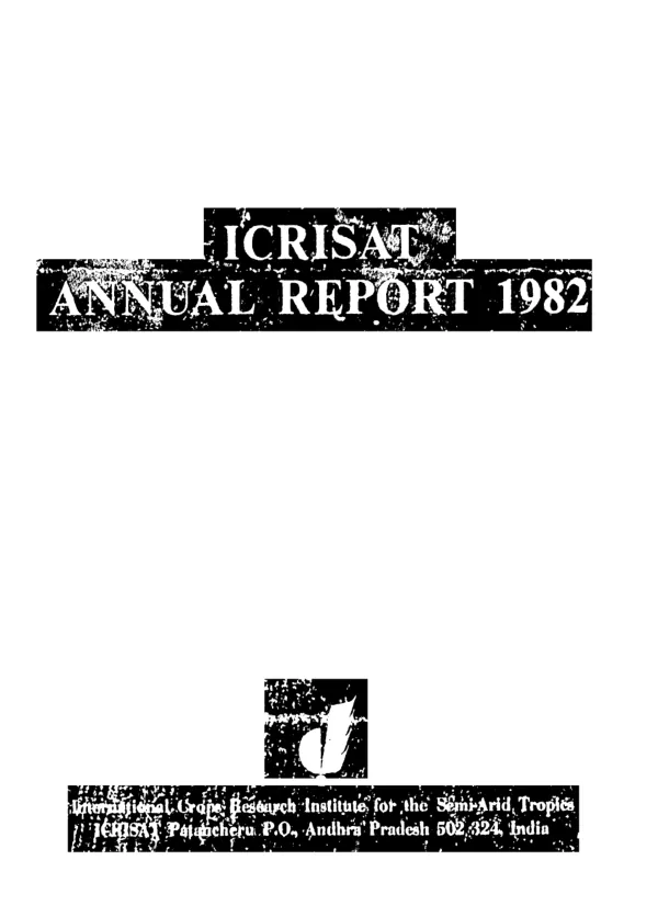 ICRISAT annual report