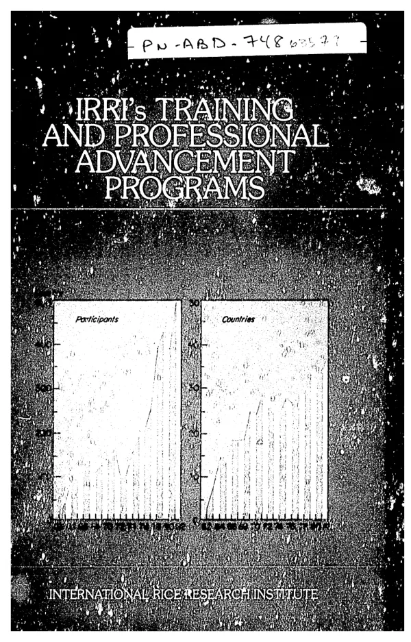IRRI"s training and professional advancement programs