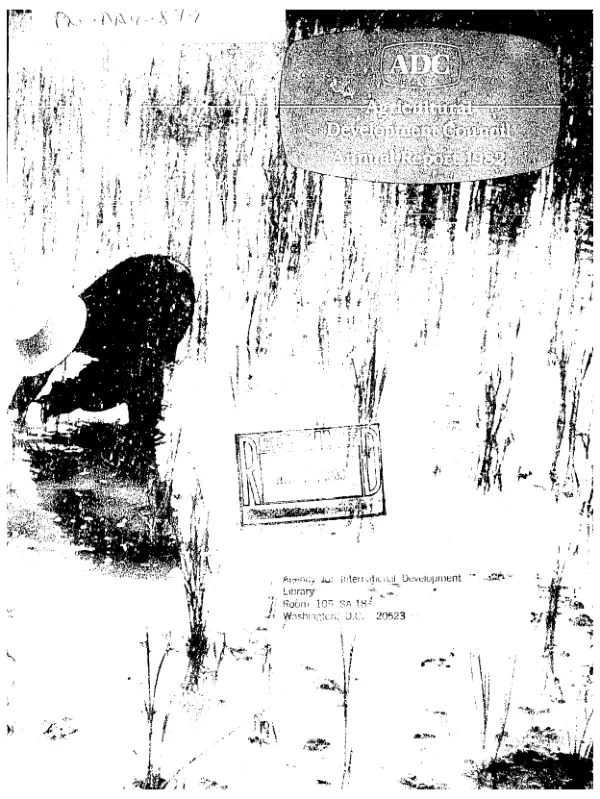 ADC, Agricultural Development Council annual report 1982