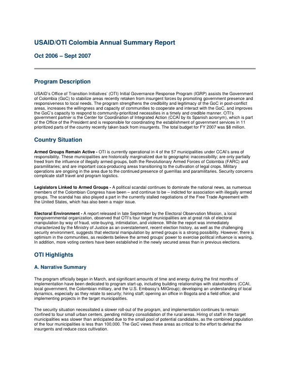 Infant feeding study : Bogota site report
