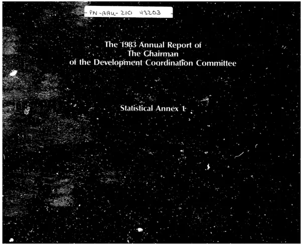 1983 annual report of the chairman of the Development Coordination Committee : statistical annex 1