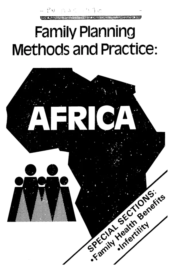 Family planning methods and practice : Africa
