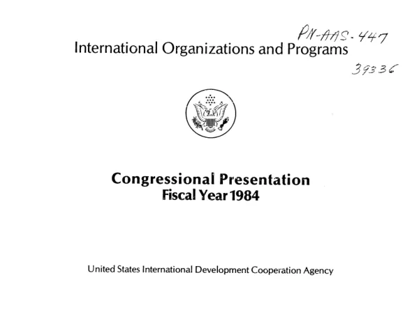 International organizations and programs