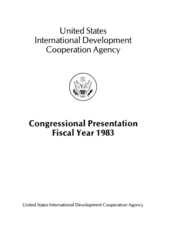Congressional presentation, fiscal year 1983