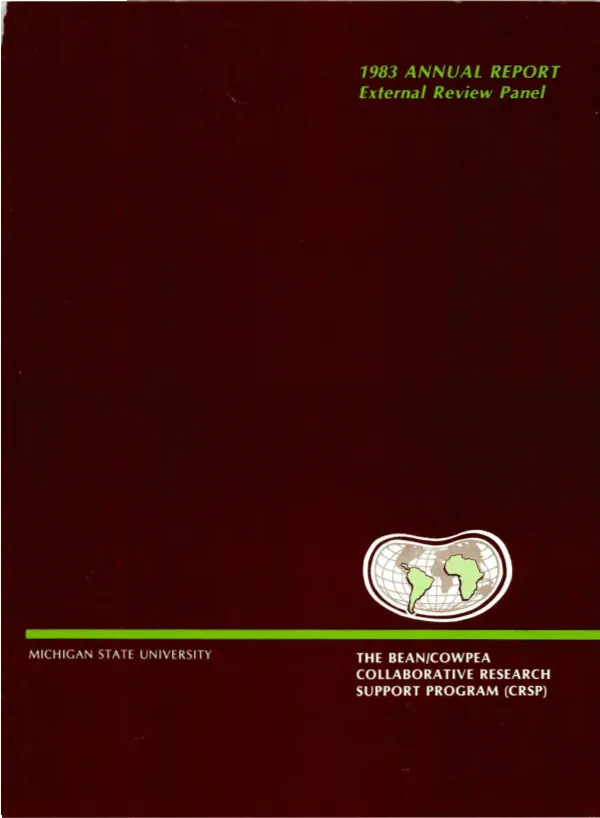 1983 report, external review panel : the bean/cowpea collaborative research support program (CRSP)