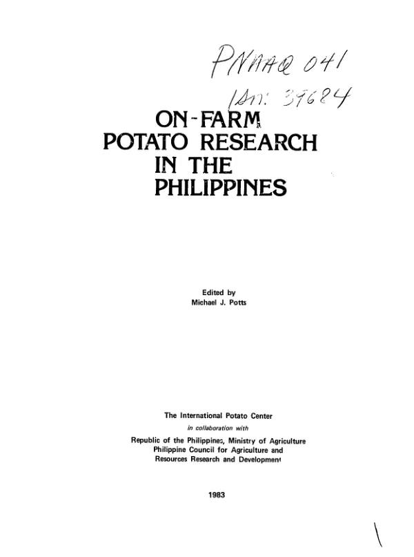On-farm potato research in the Philippines