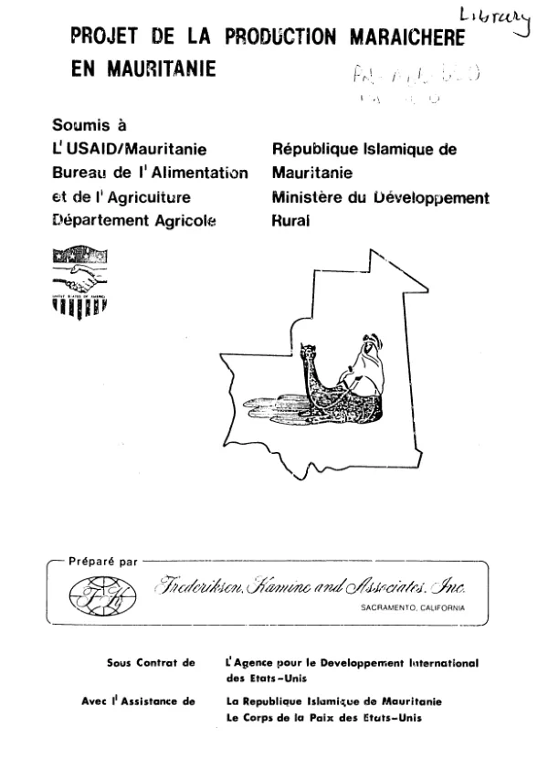 Projet de la production maraichere en Mauritanie